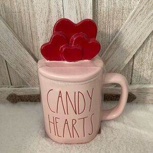 Rae Dunn Candy Hearts Mug with Topper